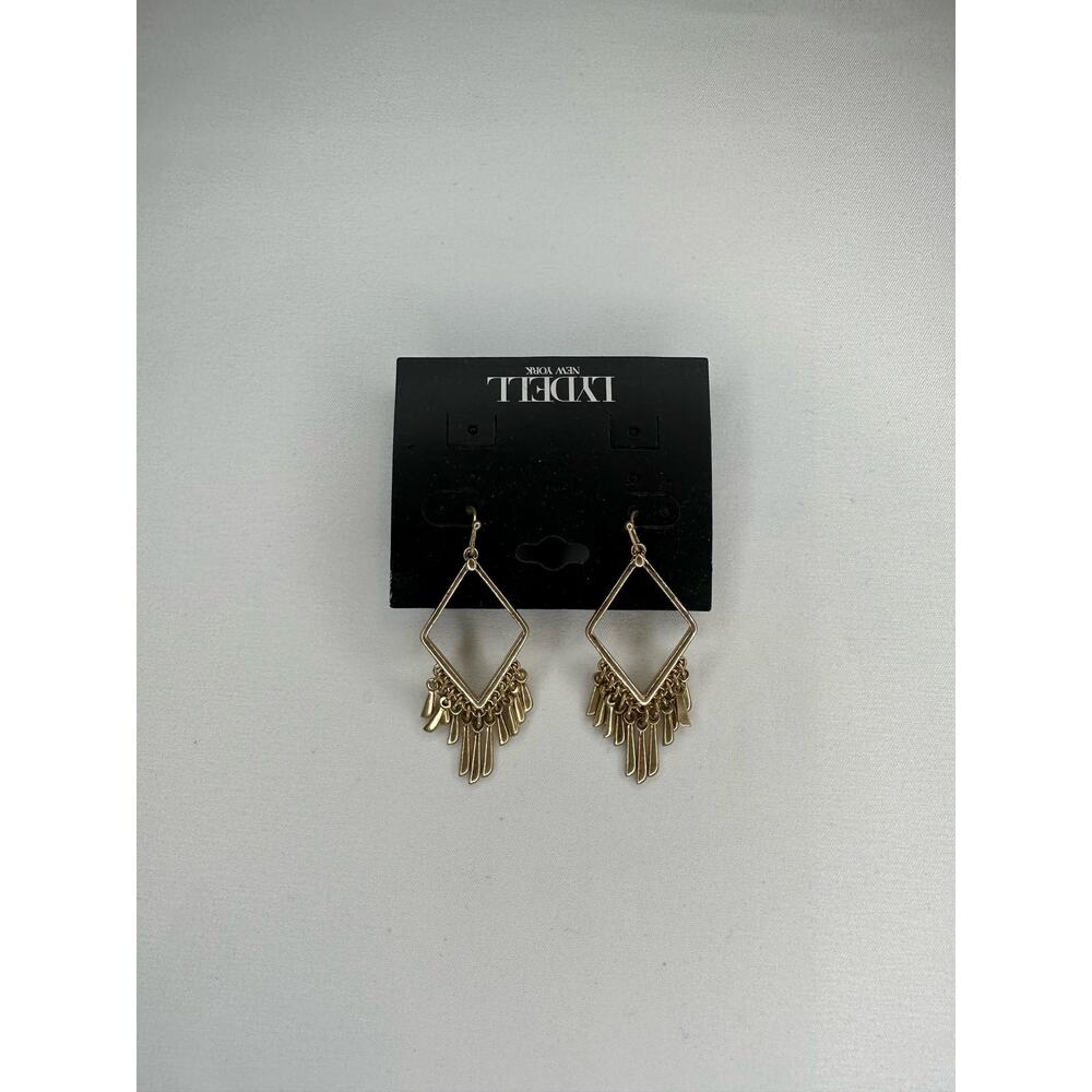 IYDELL New York Geometric Drop Earrings with Gold Accents
